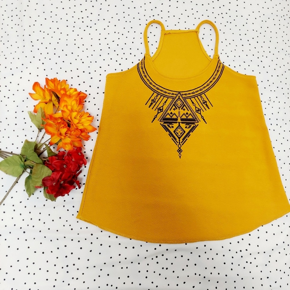 Spaghetti Strap Tank Top | Yellow